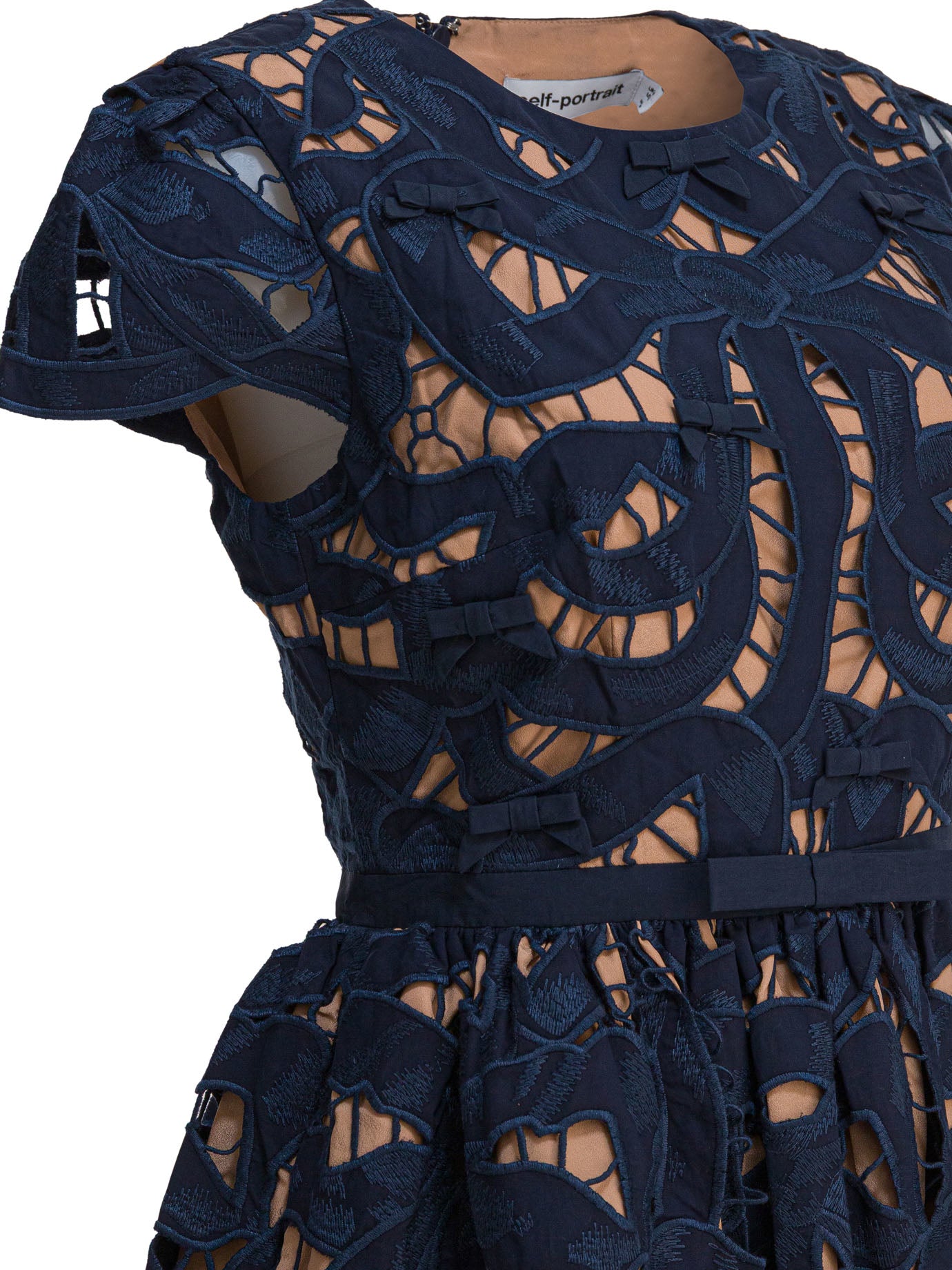 BLUE COTTON DRESS Self-Portrait