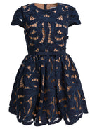 BOW EMBROIDERED MINI DRESS Self-Portrait BLUE 10