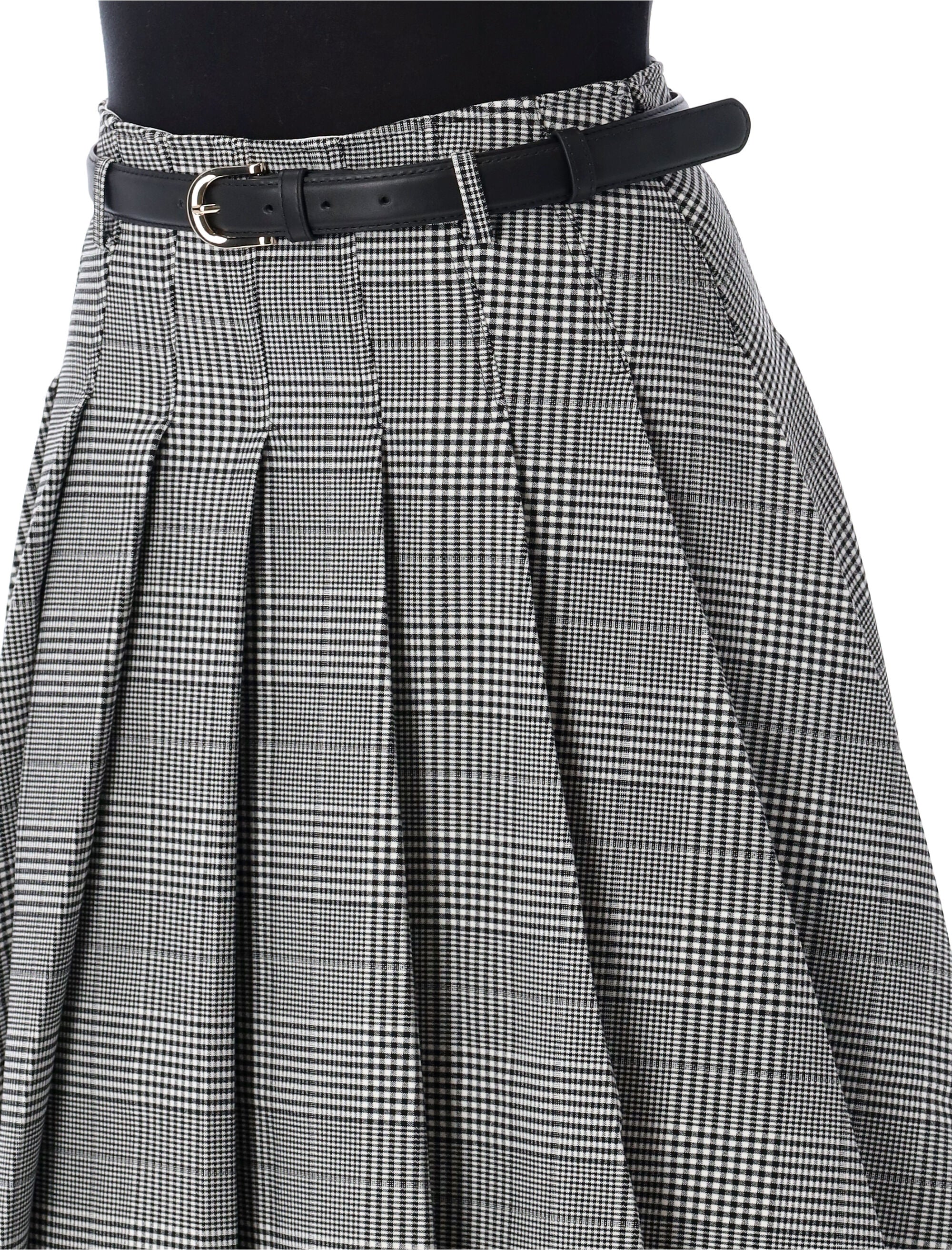 PLEATED MIDI SKIRT PRINCE OF WALES Self-Portrait