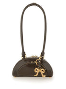 MINI LEATHER SHOULDER BAG WITH CHARM Self-Portrait BROWN UNI