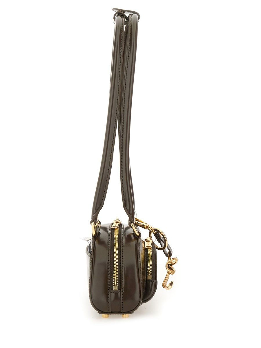 MINI LEATHER SHOULDER BAG WITH CHARM Self-Portrait