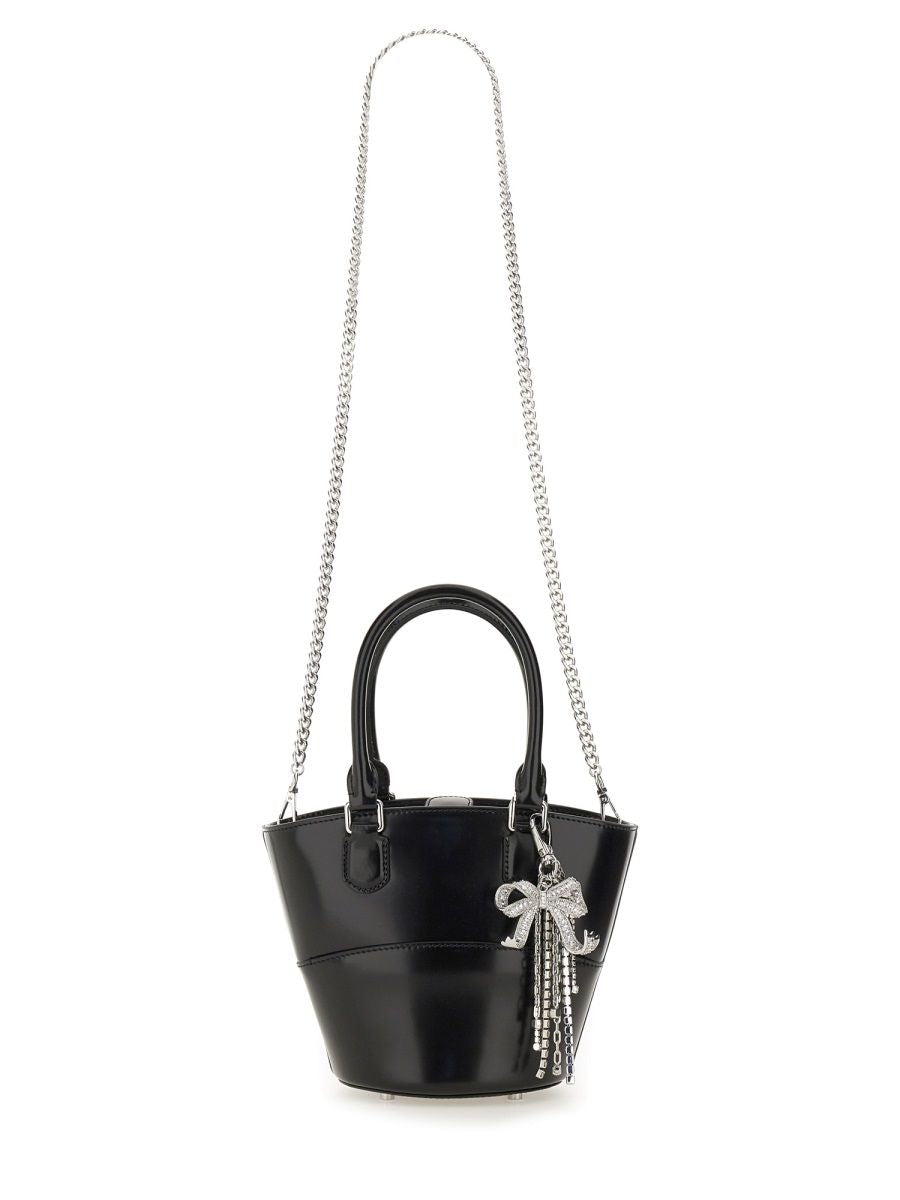 LEATHER TOTE BAG WITH CHARM Self-Portrait