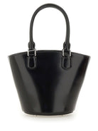 LEATHER TOTE BAG WITH CHARM Self-Portrait