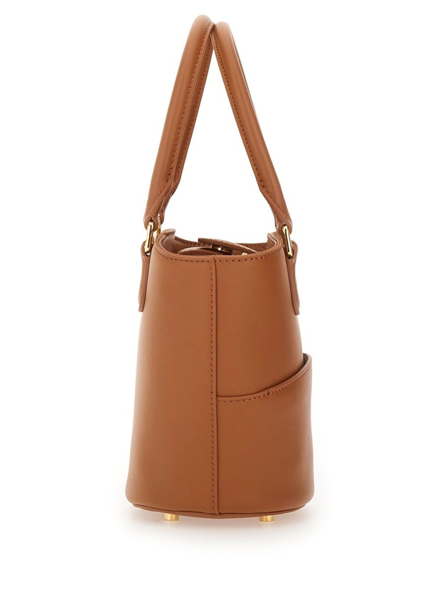 LEATHER TOTE BAG WITH CHARM Self-Portrait