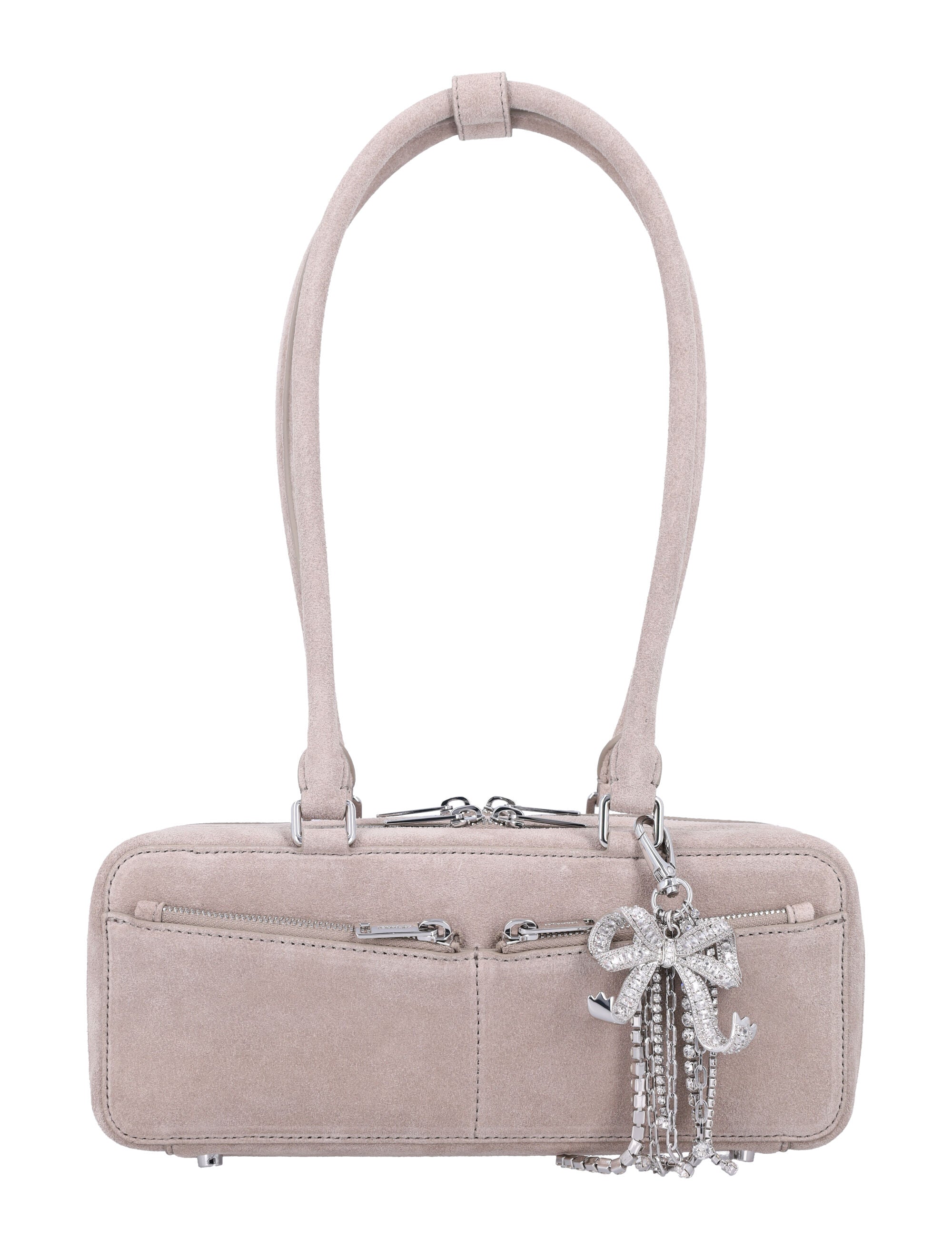 BAGUETTE SHOULDER BAG WITH CHARM Self-Portrait GREY U
