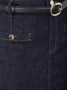 INDIGO DENIM MIDI SKIRT Self-Portrait