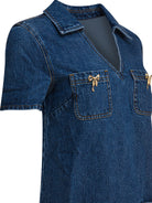 BLUE COTTON DRESS Self-Portrait