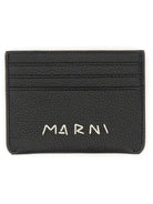 PORTACARTE CON RAMMENDO LOGO Marni BLACK UNI