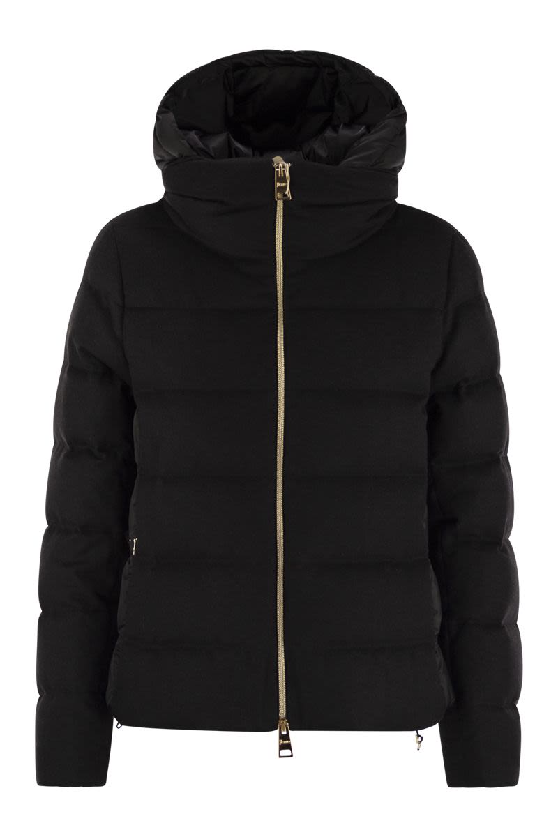 RESORT SILK AND CASHMERE DOWN JACKET Herno BLACK 44