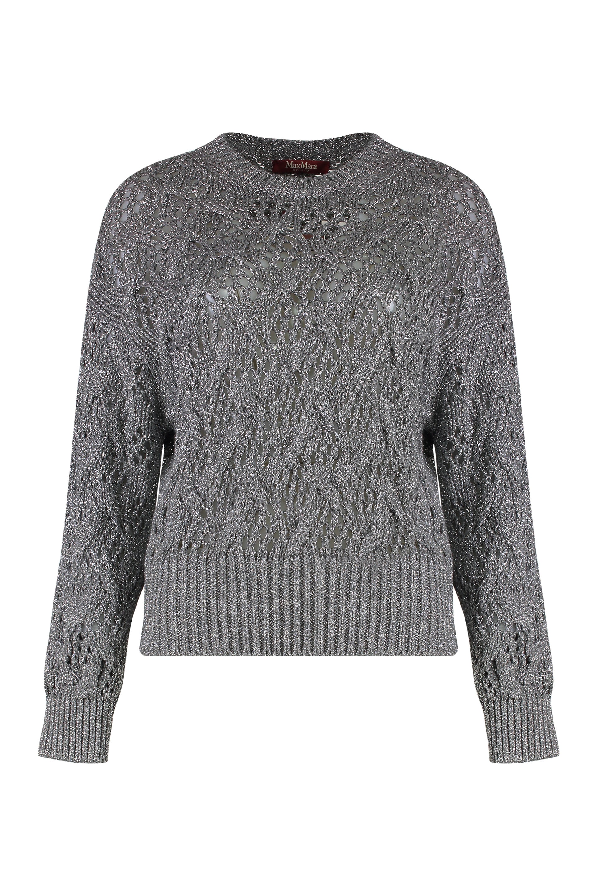 PILADE LUREX KNIT SWEATER MAX MARA STUDIO Silver XS