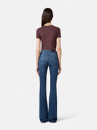 COTTON BLEND FLARE JEANS Elisabetta Franchi