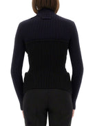 BLUE MERINO WOOL SWEATERS JEAN PAUL GAULTIER