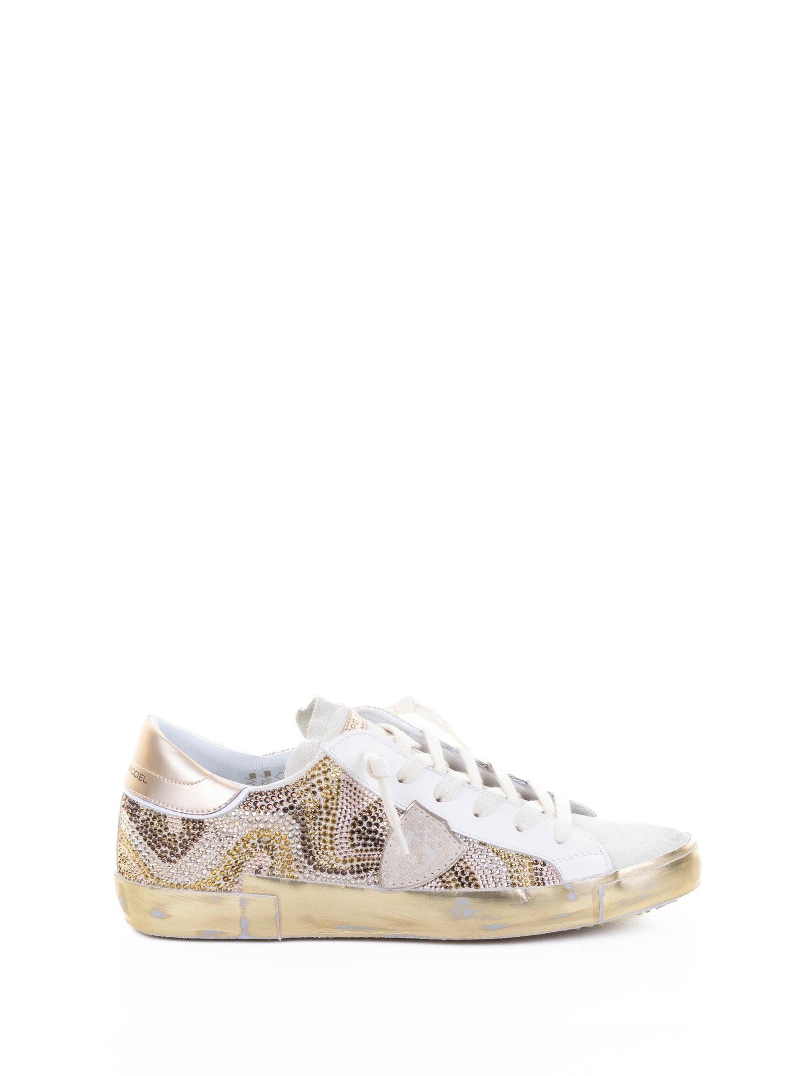 PRSX OPTICAL DIAMANT LOW SNEAKER PHILIPPE MODEL PARIS DIAMANT BEIGE OR 38