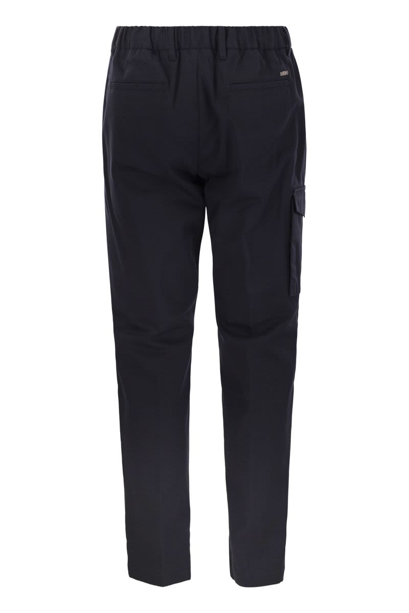 PURE COTTON RESORT CARGO TROUSERS Herno