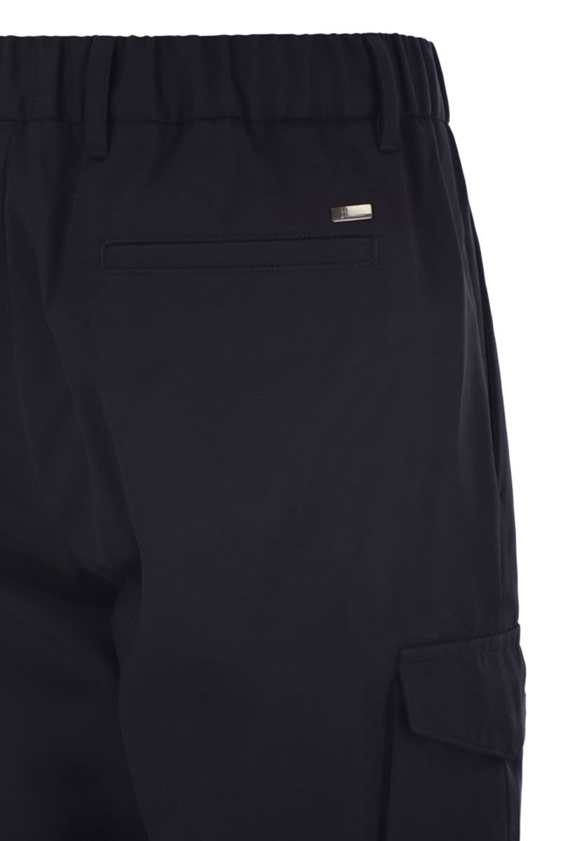 PURE COTTON RESORT CARGO TROUSERS Herno