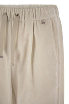 BRIGHT CORDUROY RESORT TROUSERS Herno