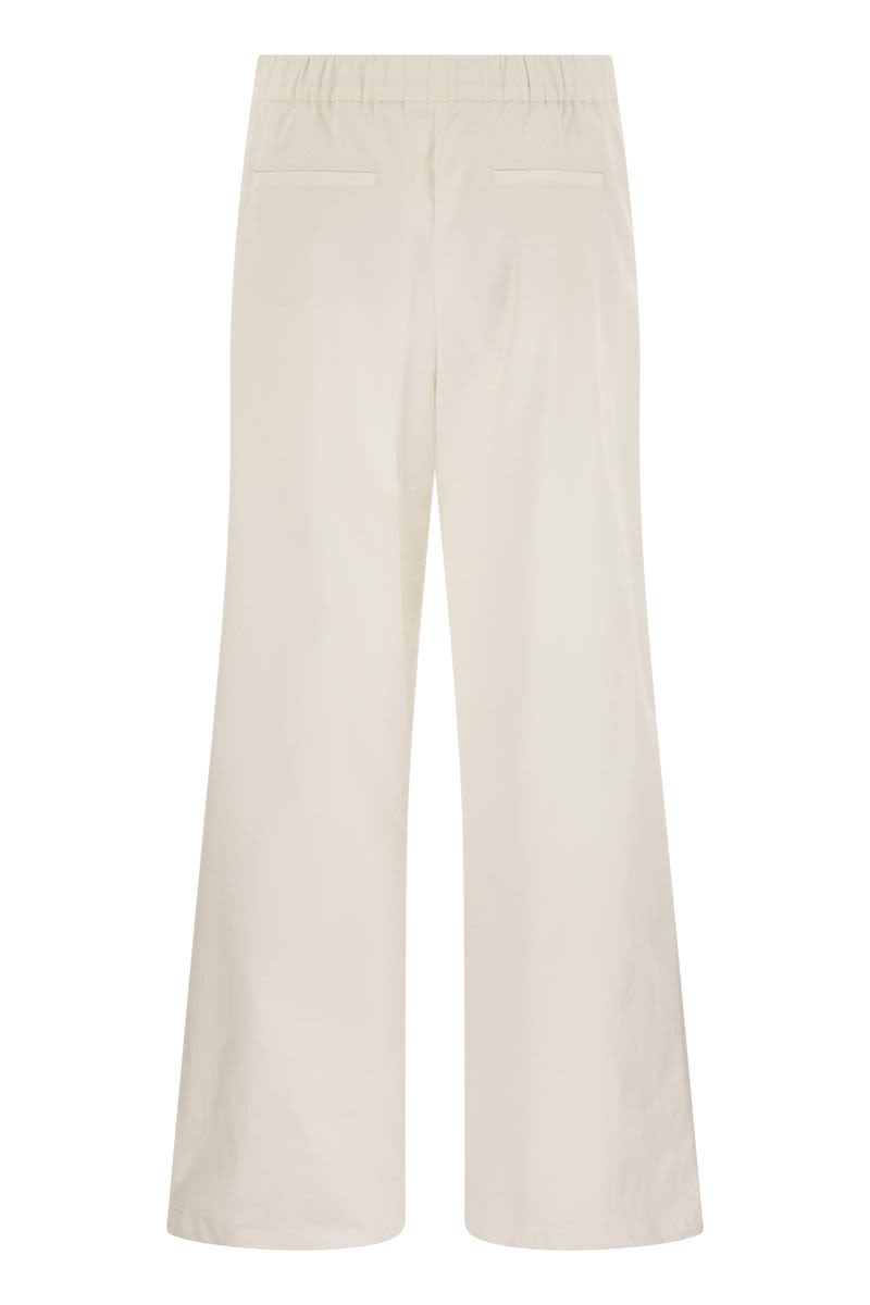 RESORT COTTON TROUSERS WITH DRAWSTRING Herno