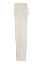 RESORT COTTON TROUSERS WITH DRAWSTRING Herno