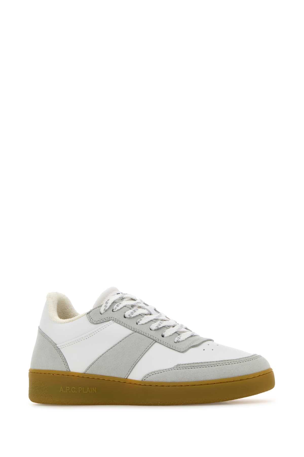 TWO-TONE SYNTHETIC LEATHER PLAIN SNEAKERS A.P.C.
