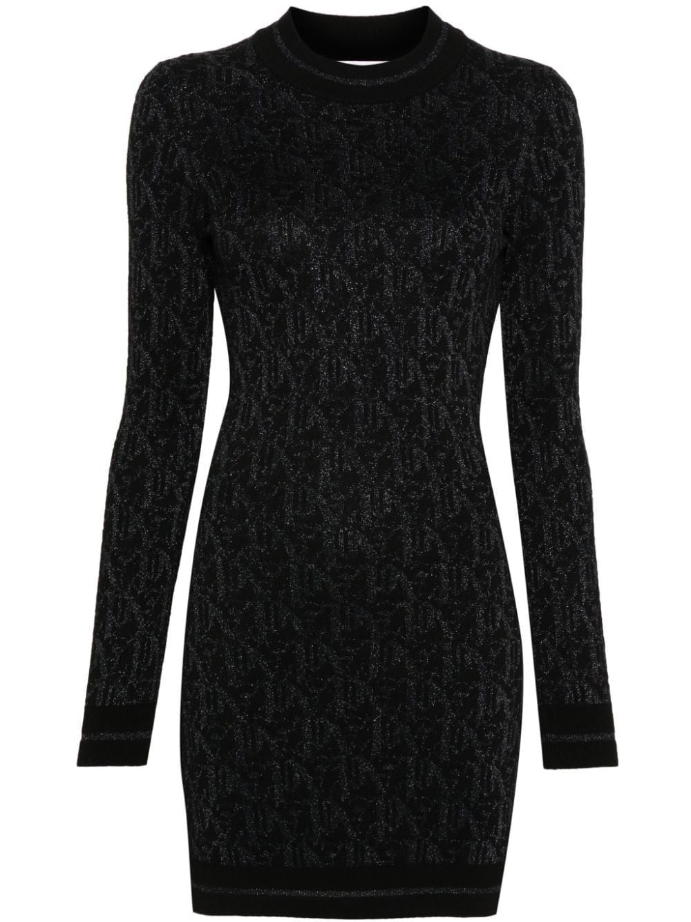 Palm Angels | Women Monogram Viscose Blend Mini Dress Black M Palm Angels | Women Monogram Viscose Blend Mini Dress Black M