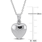 Heart locket necklace with 18-inch cable chain, close-up by Lord & Taylor