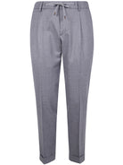 "ROMA" FLANEL COULISSE CHINO TROUSERS BARBA Napoli GREY 52