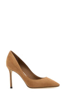 CAPPUCCINO SUEDE ROMY 85 PUMPS Jimmy Choo