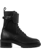 ROSABEL LEATHER LACE-UP COMBAT BOOTS Jimmy Choo BLACK 38