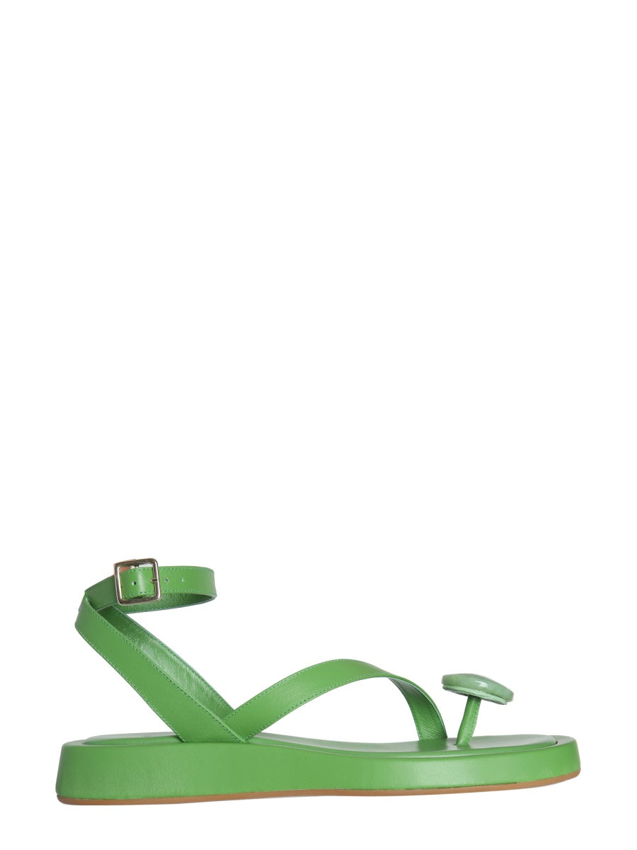 ROSIE 18 GIA/RHW SANDALS GIA BORGHINI GREEN 37