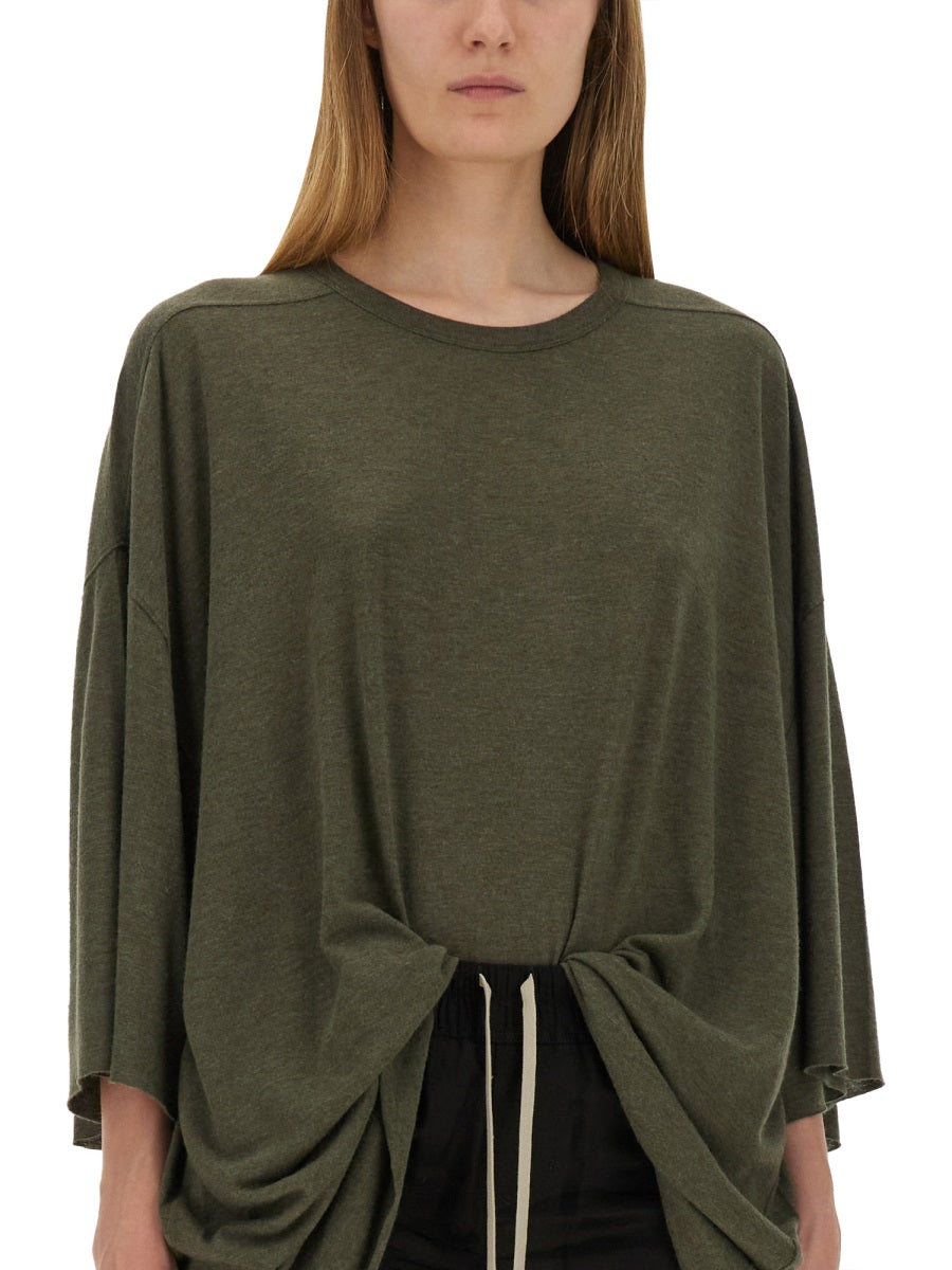 GREEN VISCOSE NYLON T-SHIRTS Rick Owens