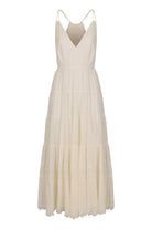 COTTON AND SILK CRÉPON MAXI-DRESS Celine Ivory 36