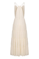 COTTON AND SILK CRÉPON MAXI-DRESS Celine