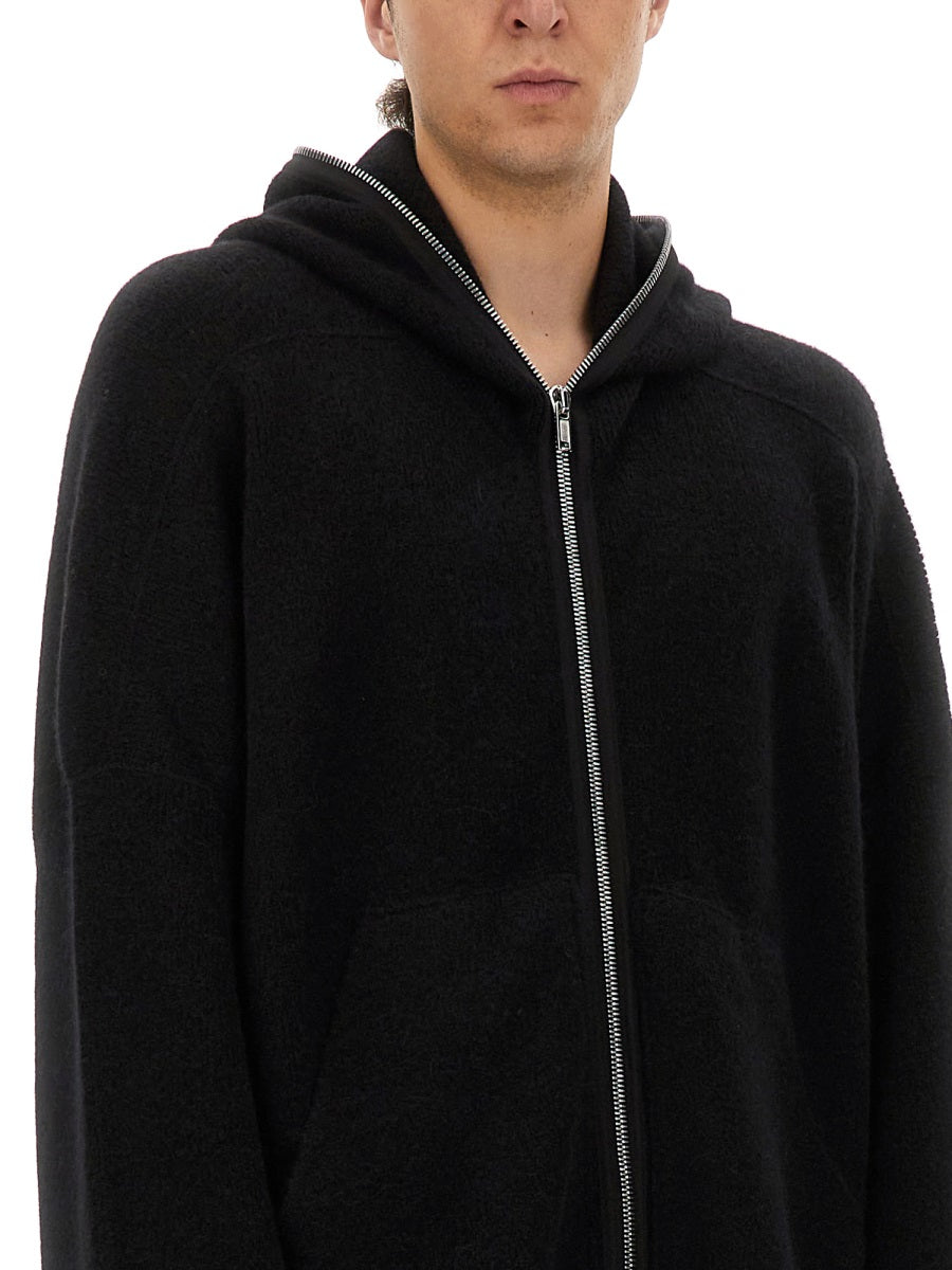BLACK ALPACA WOOL SWEATSHIRTS Rick Owens