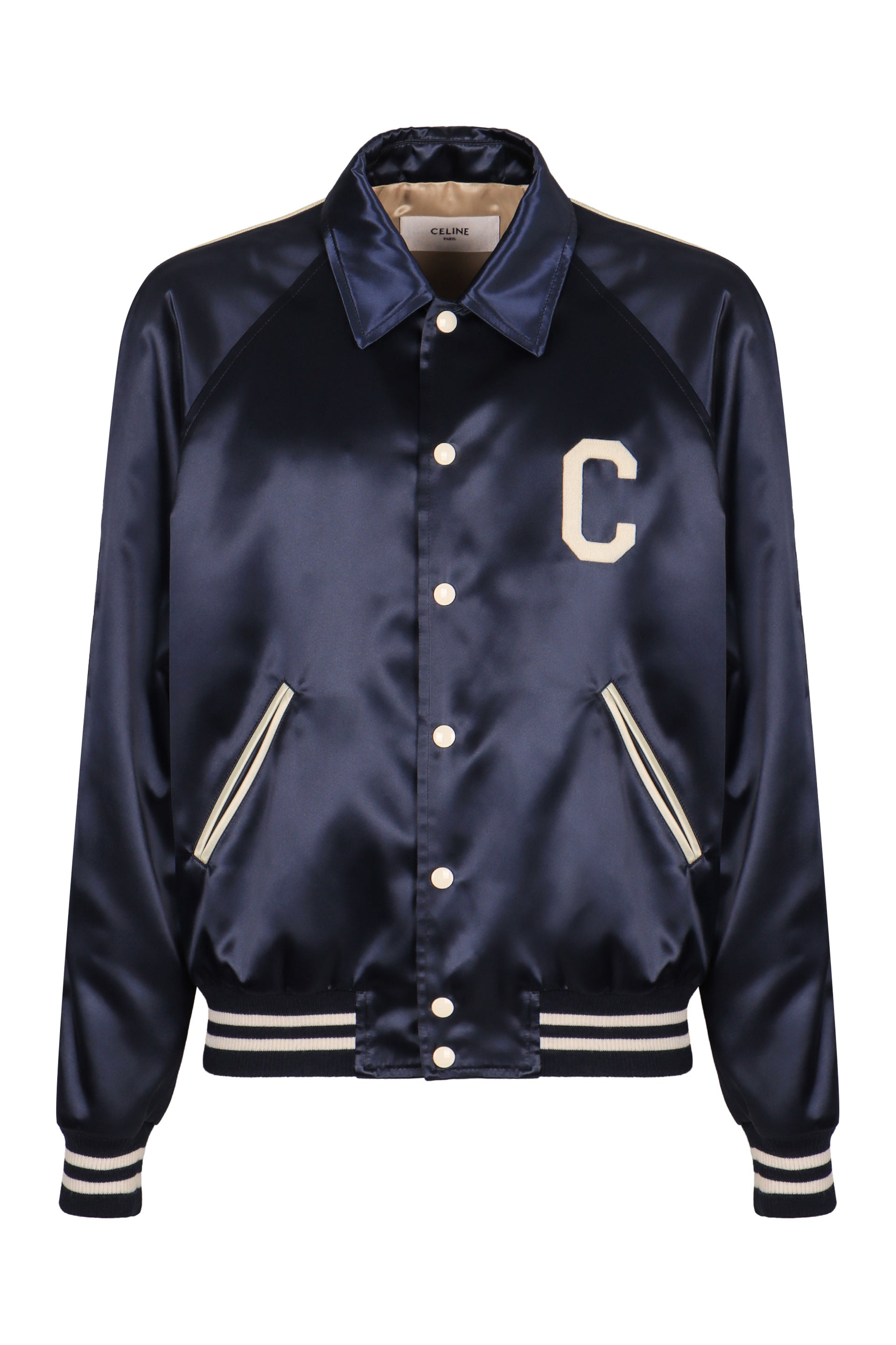 BOMBER JACKET IN TECHNICAL FABRIC Celine blue 48