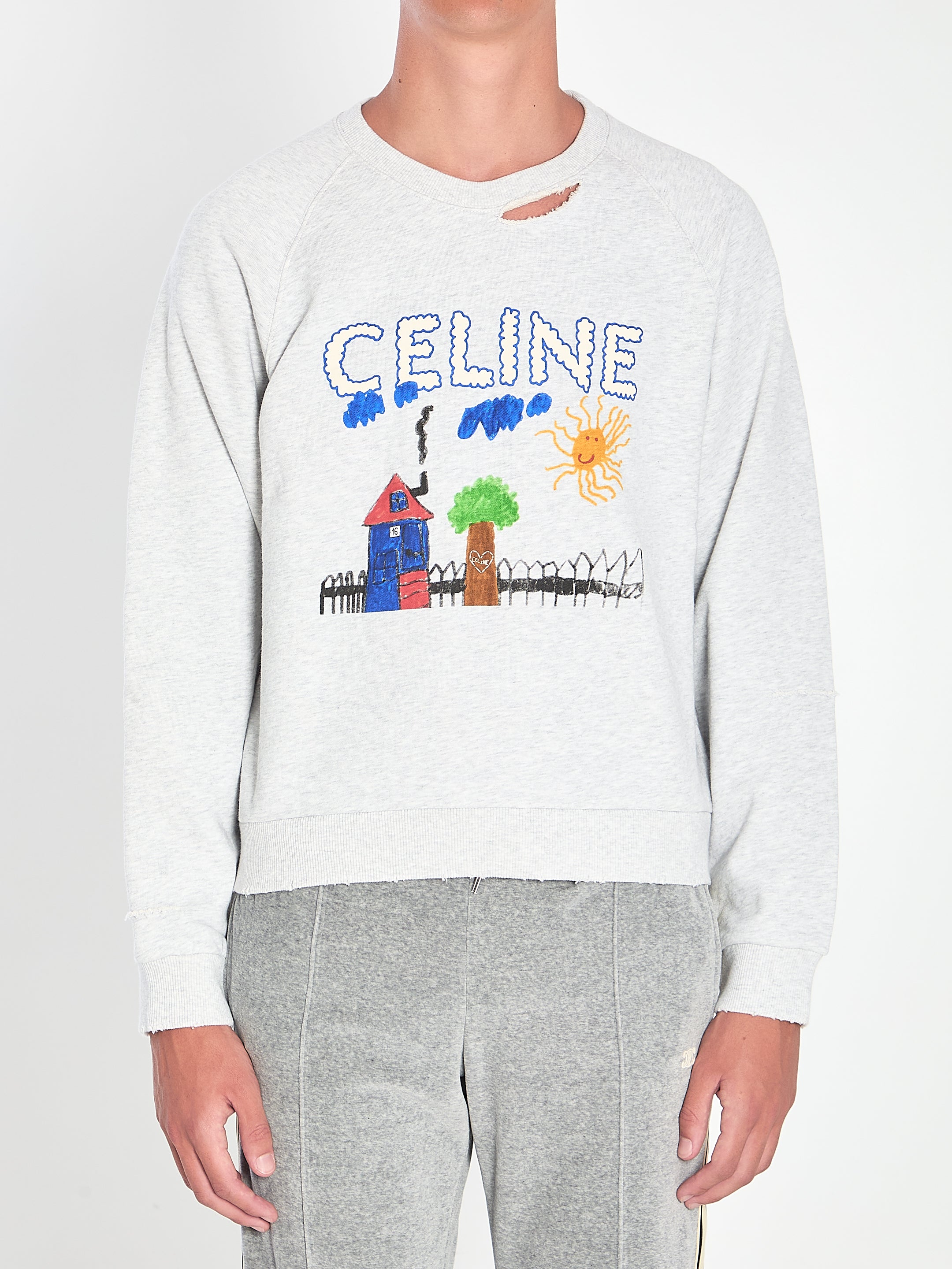 LIMITED EDITION PRINTED SWEATSHIRT Celine GREY S