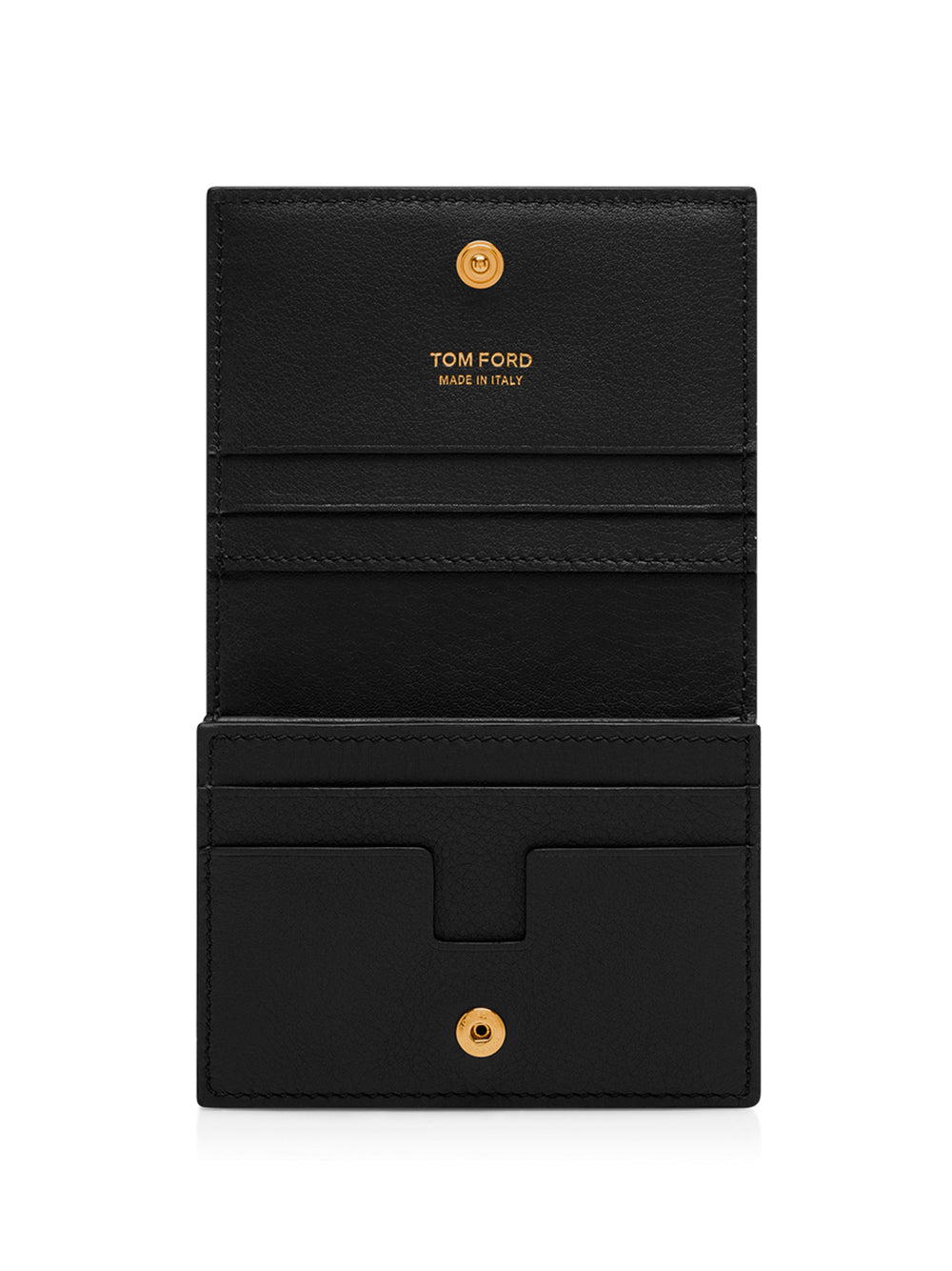 NATURAL GRAIN LEATHER PADLOCK COMPACT WALLET Tom Ford