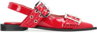 FEMININE BUCKLE FAUX LEATHER SLINGBACK PUMPS Ganni
