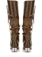 BLACK POLYURETHANE BOOTS Ganni
