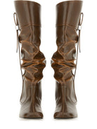 BLACK POLYURETHANE BOOTS Ganni