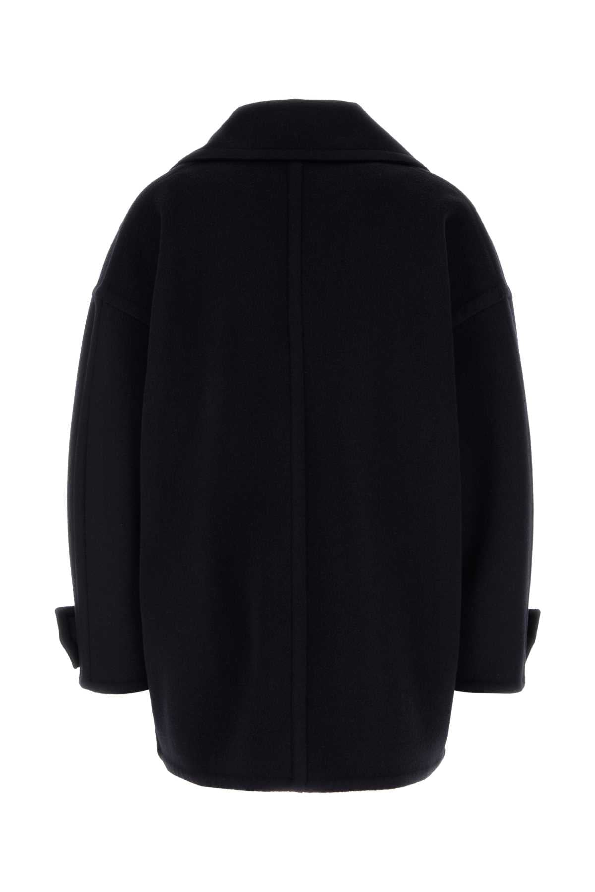 MIDNIGHT BLUE WOOL COAT LOEWE