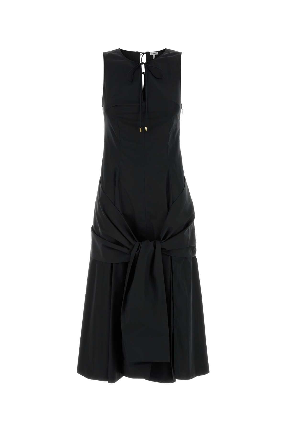 BLACK POPLIN DRESS LOEWE BLACK 38F