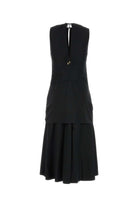 BLACK POPLIN DRESS LOEWE