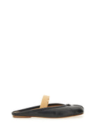 BLACK LEATHER FLATS Maison Margiela BLACK 39