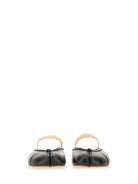 BLACK LEATHER FLATS Maison Margiela