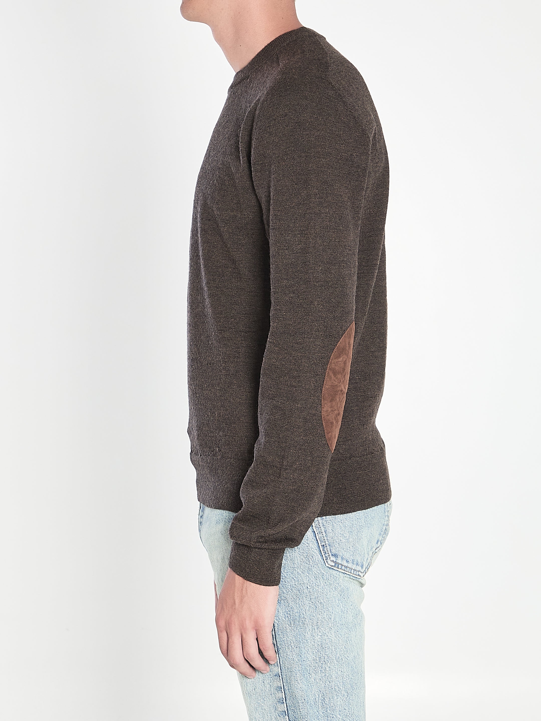 WOOL SWEATER WITH ELBOW PATCHES Maison Margiela