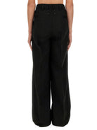 BLACK POLYESTER BLEND PANT Maison Margiela