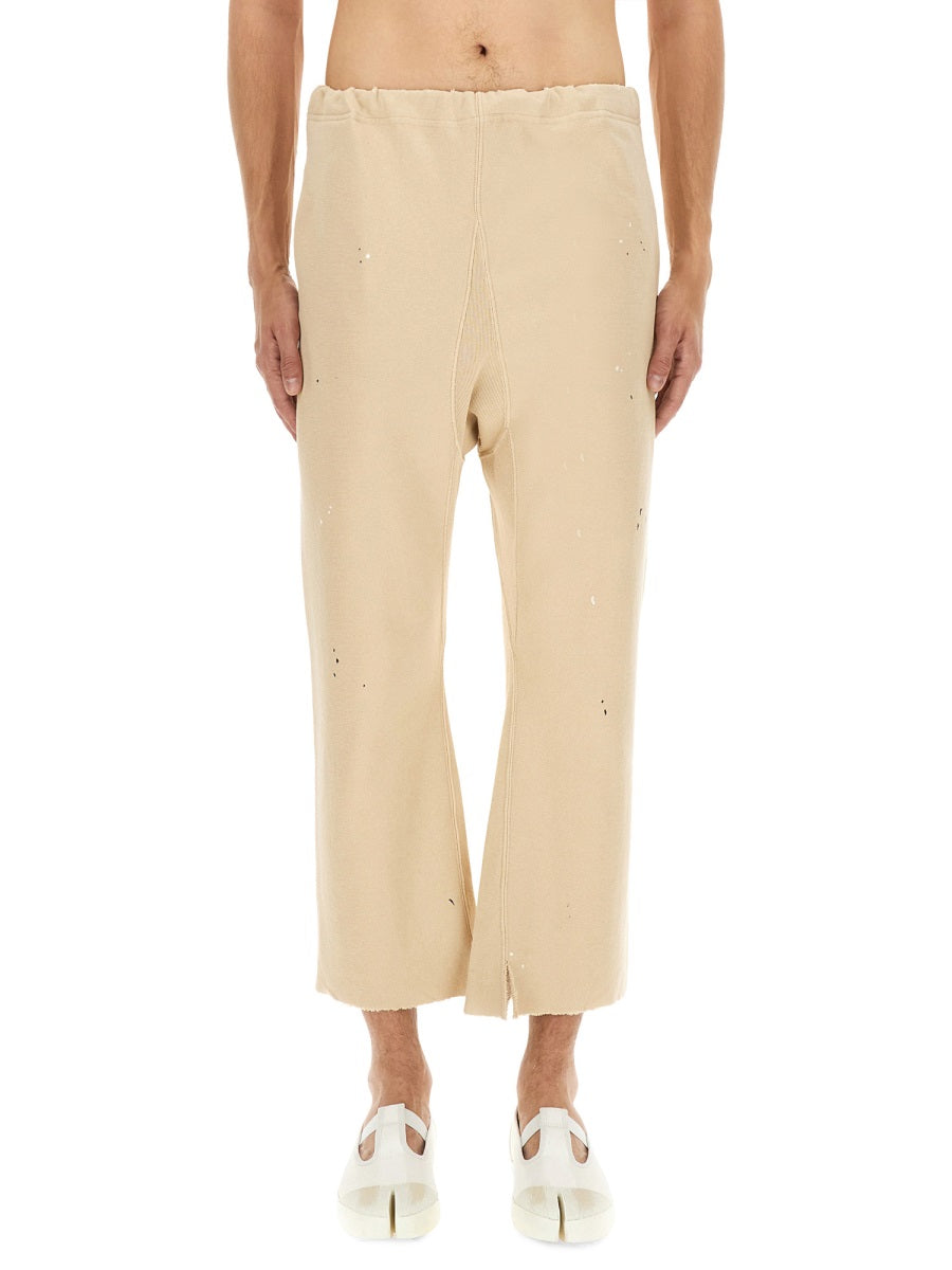 IVORY COTTON TROUSERS Maison Margiela