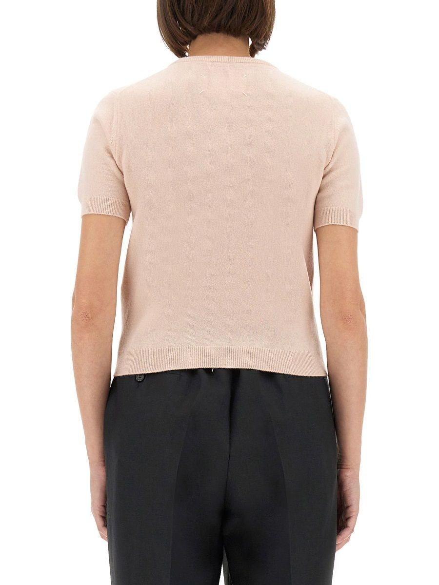 PINK VIRGIN WOOL T-SHIRTS Maison Margiela