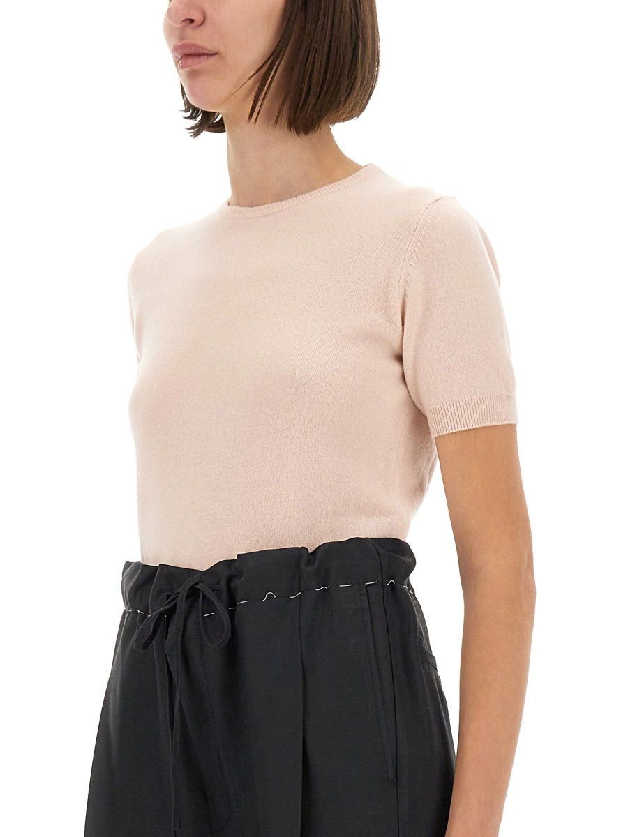 PINK VIRGIN WOOL T-SHIRTS Maison Margiela