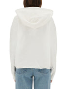 WHITE COTTON SWEATSHIRTS MM6 MAISON MARGIELA
